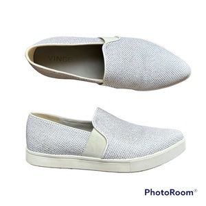 VINCE | Grey Platform Perforated Trainers Size 7